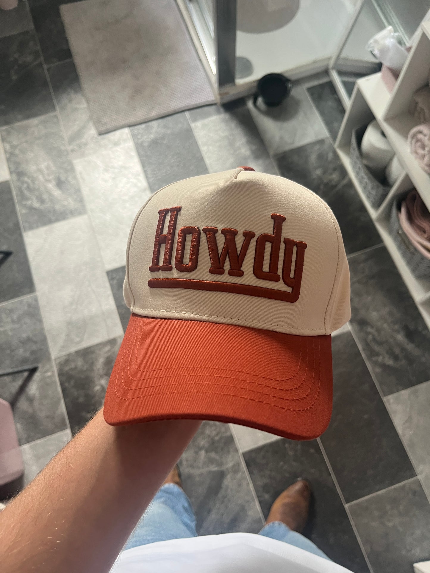 Howdy Slogan Cowboy Cap